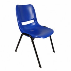 可堆疊學生員工PP塑料椅子鋼管椅 EU003 - B 型, 藍色